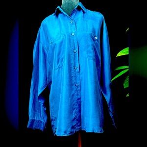 Chic Teal Button-Down Shirt for Women
